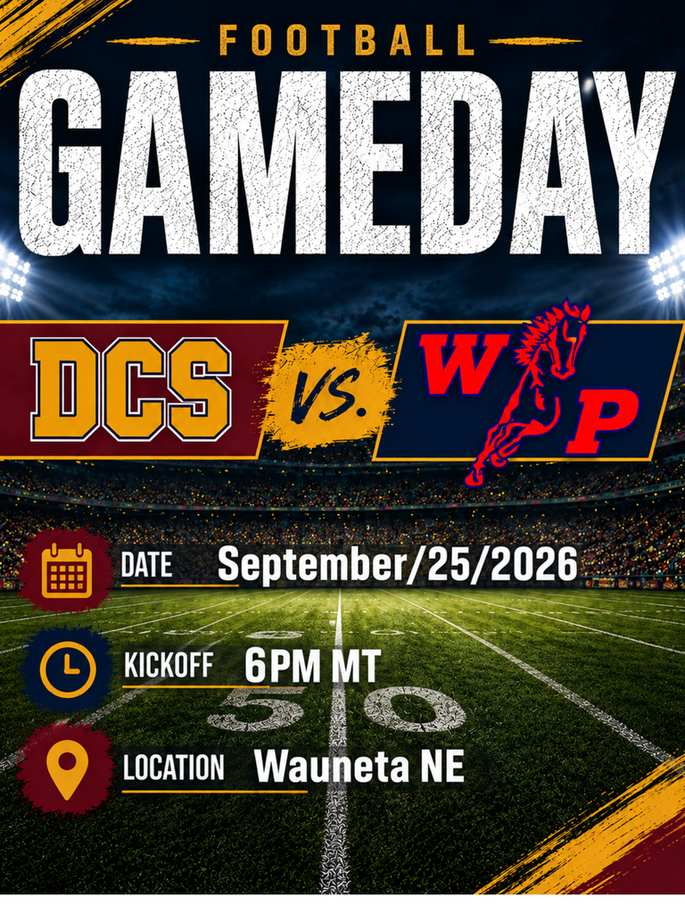 Football game at Wauneta on September 25 at 6:00 pm