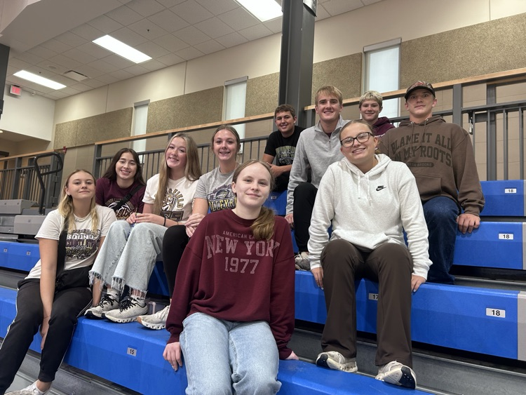 Student Council member sitting in bleachers at MPCC events center ready to kick off a day of learning  