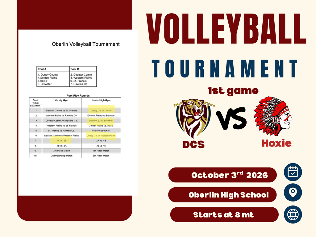 Volleyball game at Hoxie