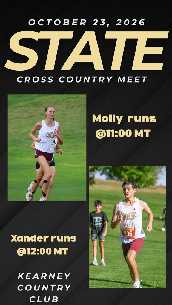 Xander and Molly compete at the State Cross Country Meet