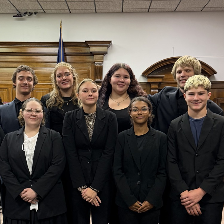 mock trial team at their first competition 