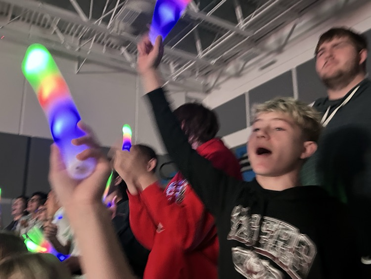 A male student singing