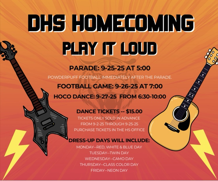 Parade, dance, and dress-up day info