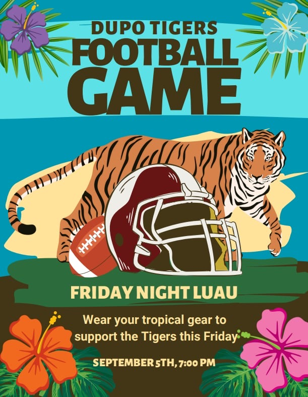 Wear tropical gear for the game this Friday!