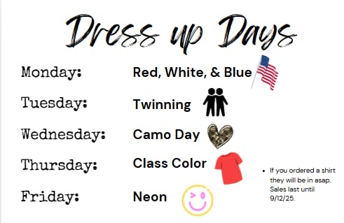 Dupo Jr/Sr High dress up days