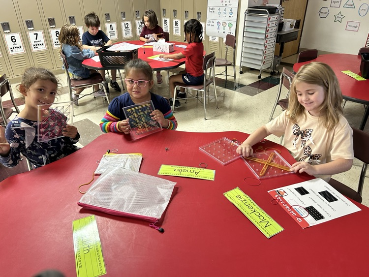 students at table
