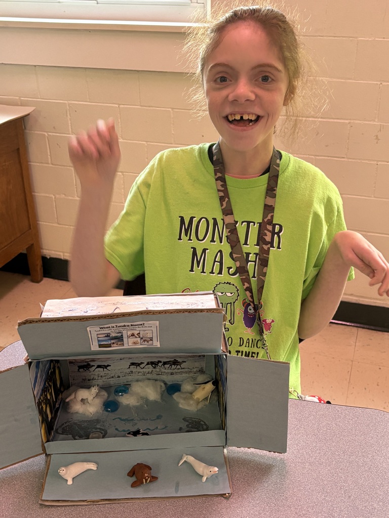 Kady and her Tundra Ecosystem Diorama