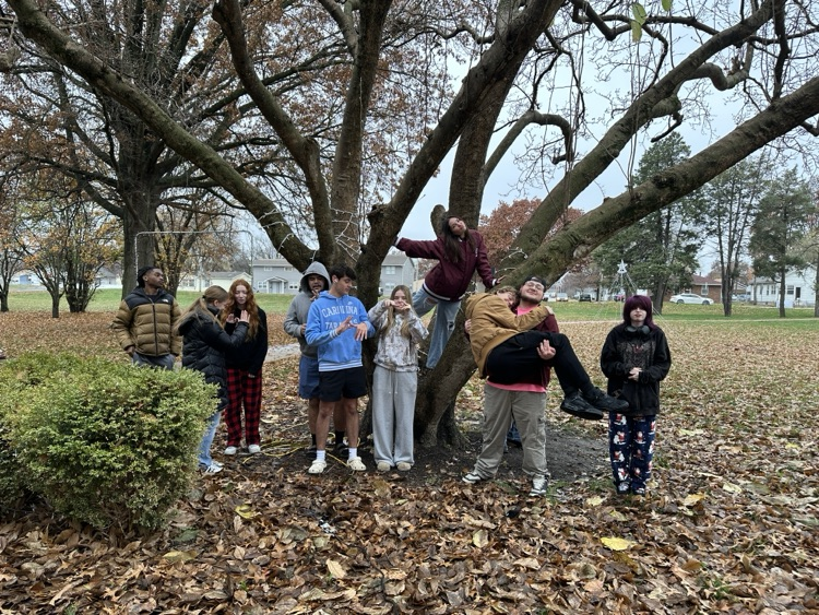 Electrical class bringing Christmas joy and light to our school and community.