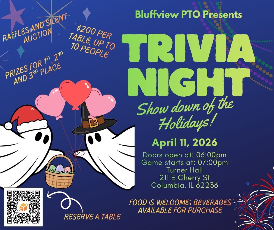 Bluffview PTO Trivia Night Flyer