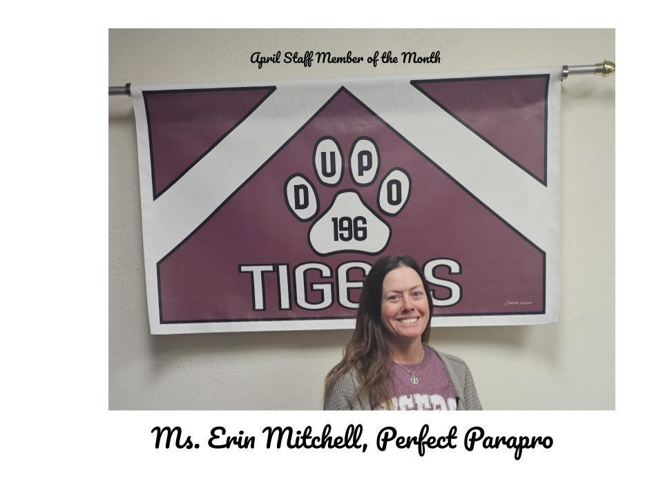 Erin Mitchell, Staff Member of the Month