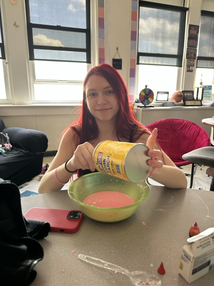 Students making oobleck during Power Hour