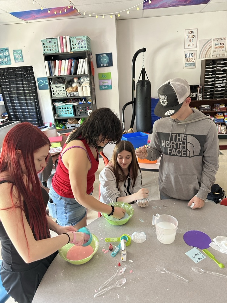 Students making oobleck during Power Hour