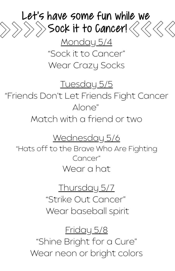 Sock it to Cancer Theme Days