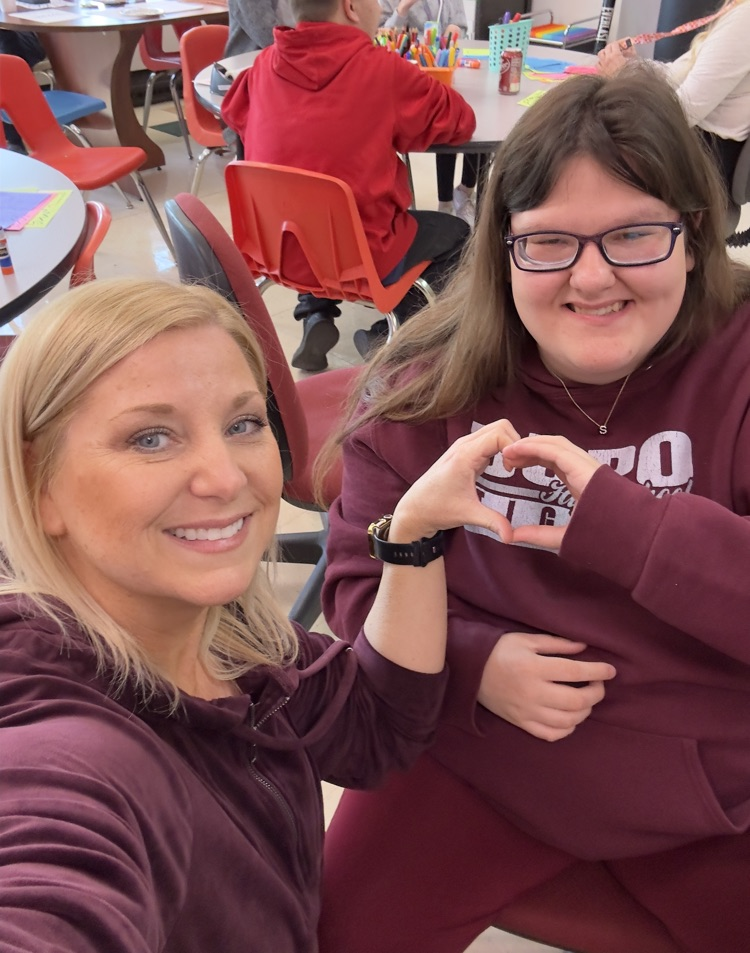 Mrs. Hughey’s social skills group celebrating Selena. We will miss having her in group!