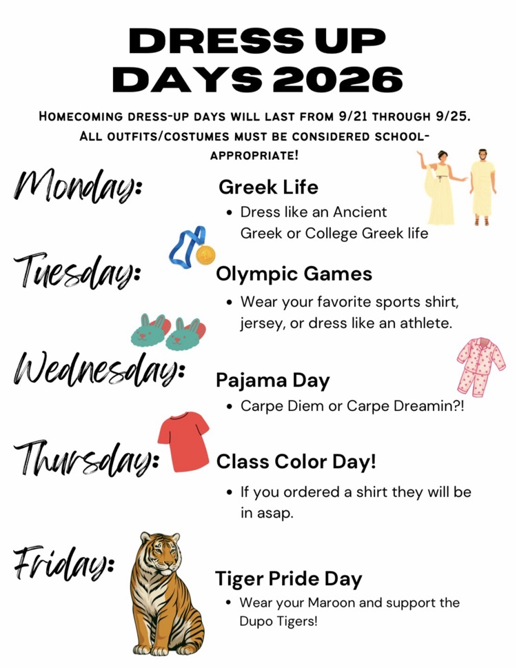 2026 Dress Up Days