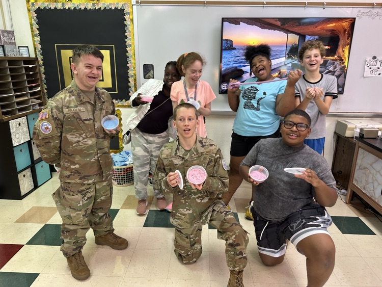 Mrs. Hughey’s Social Skills group made slime!