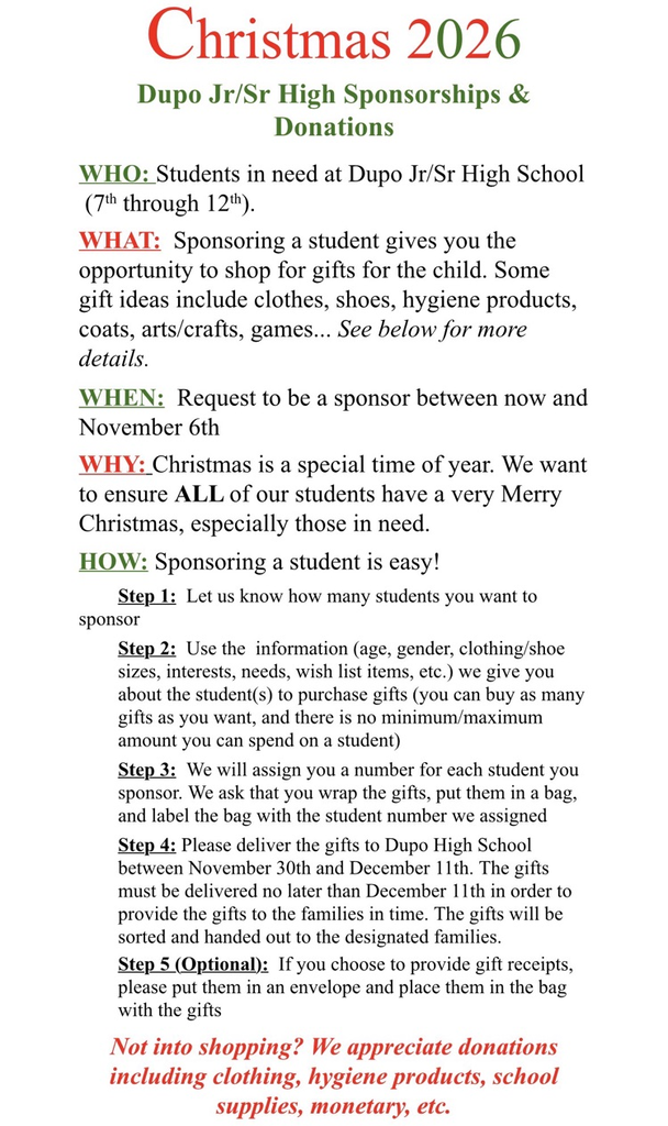 Christmas Donation Program