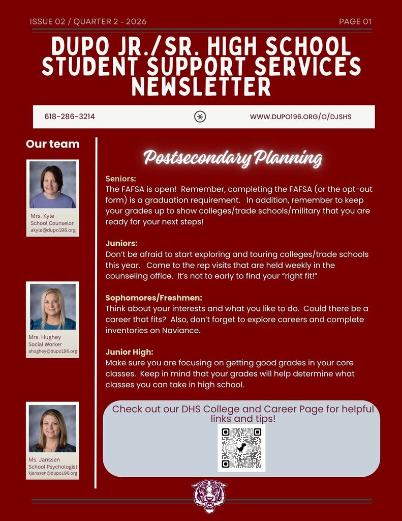 Student services 2nd quarter newsletter
