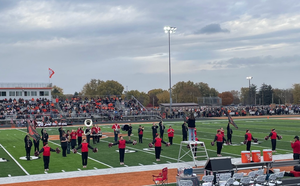 Band and Indianette halftime performance