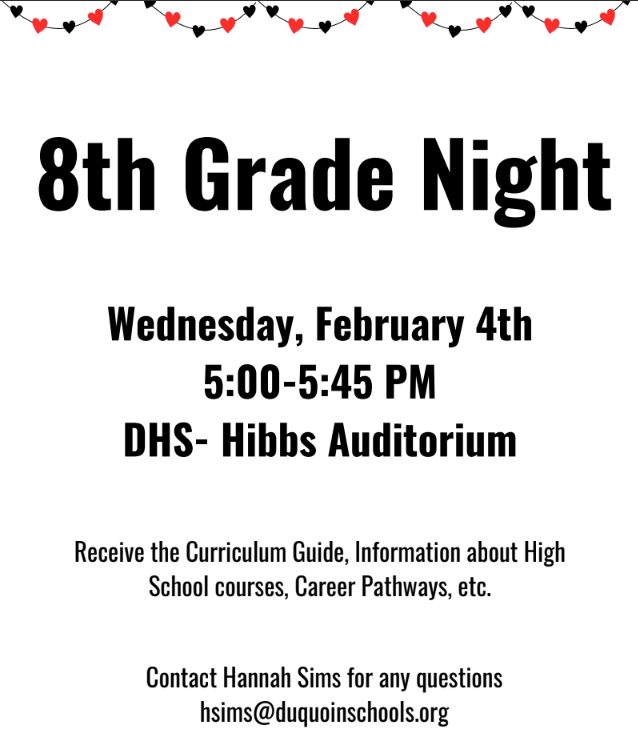 8th grade night flyer