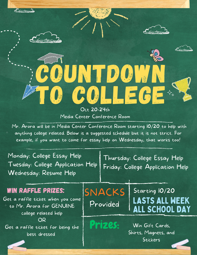 Countdown to College Infographic