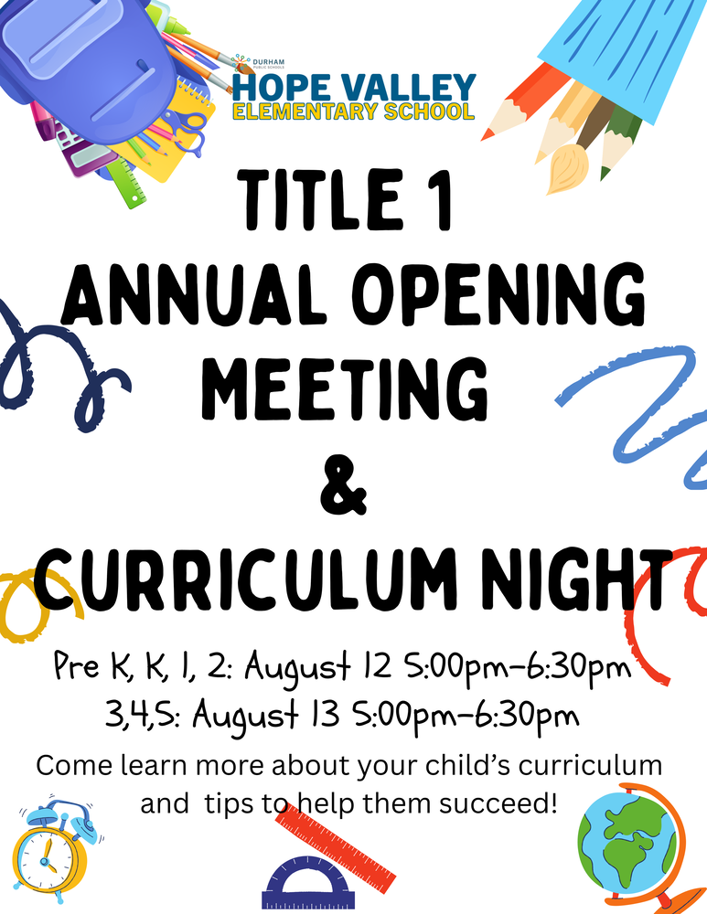 Annual Opening Meeting/Curriculum Night