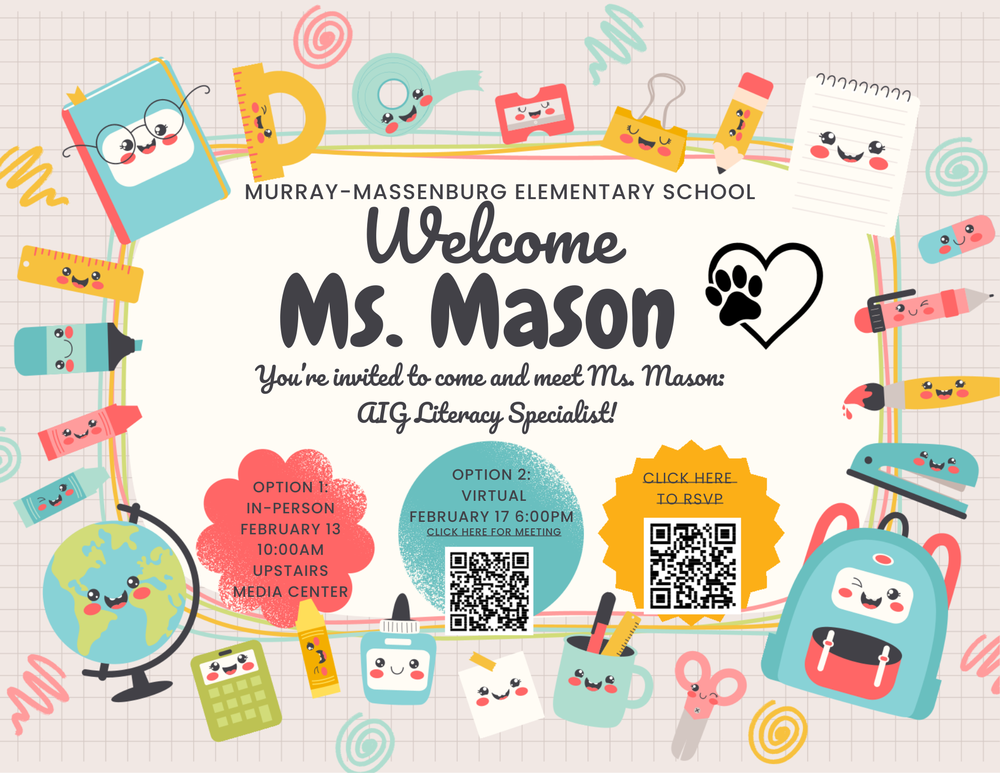 Meet and Greet with Ms. Makenzie Mason, AIG Literacy Specialist