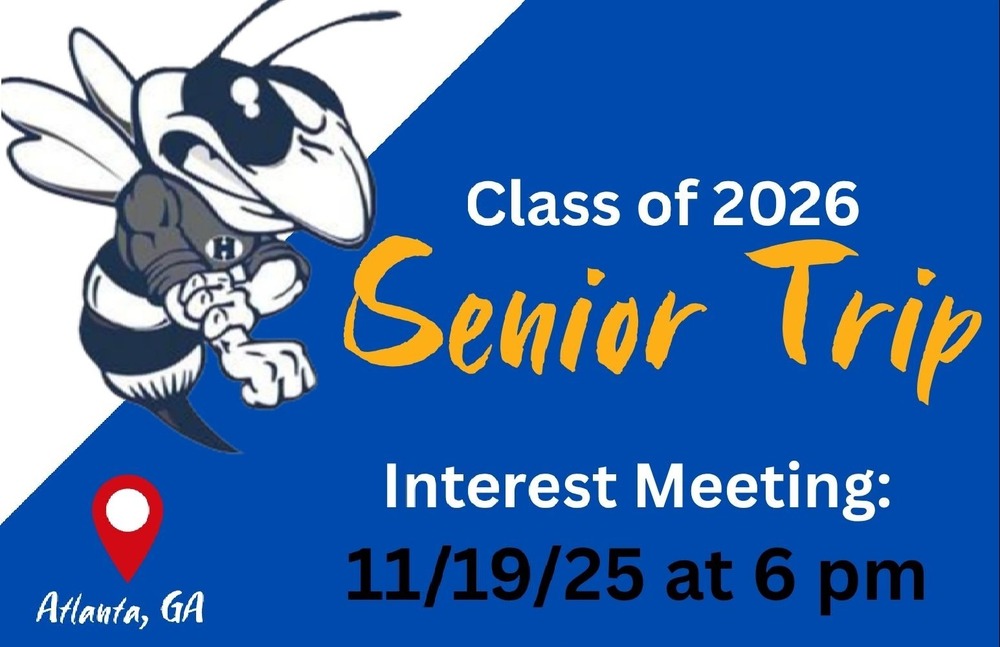 senior trip interest meeting nov 19th at 6pm on Zoom