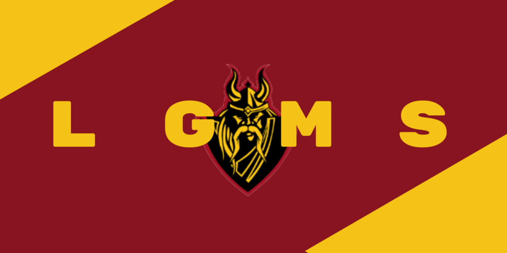 LGMS and viking image against a maroon and gold background
