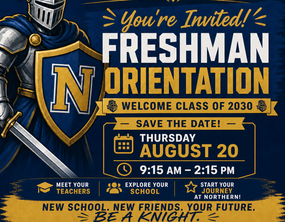 Freshman orientation on August 20th form 9:15am until 2:15pm