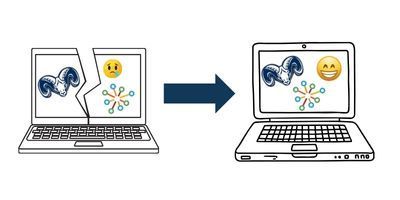 Broken Computer Changing to New Computer