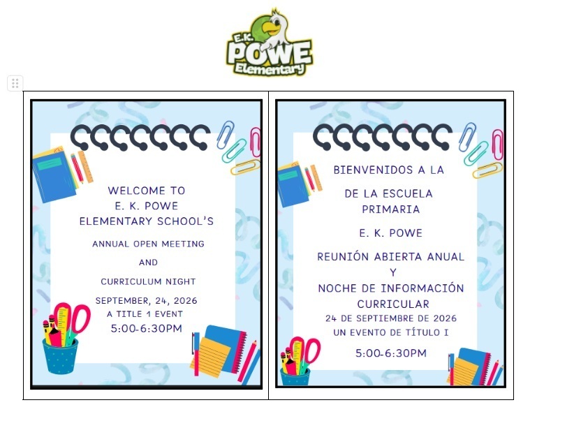 E. K. Powe Annual Open Meeting and Curriculum Night