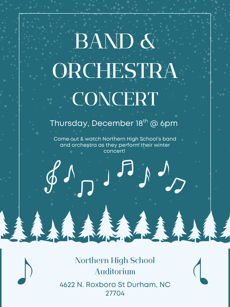 Infographic for Band and Orchestra concert