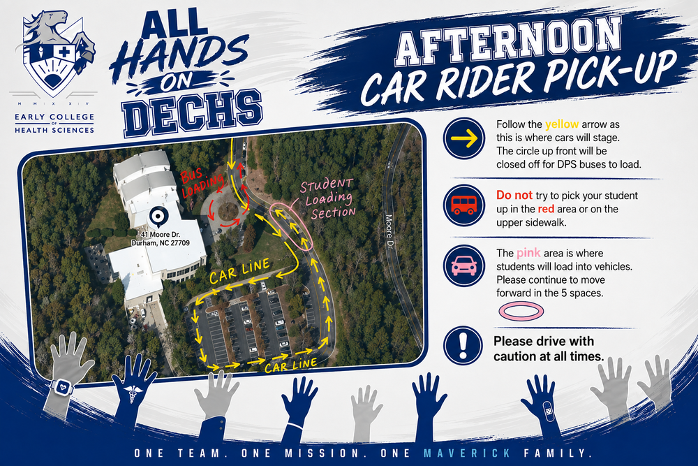Image of afternoon car rider pick-up