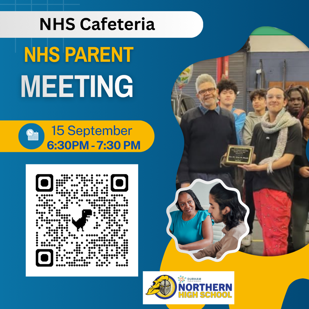 Parent meeting September 15 from 6:30 to &;30 in the school cafeteria