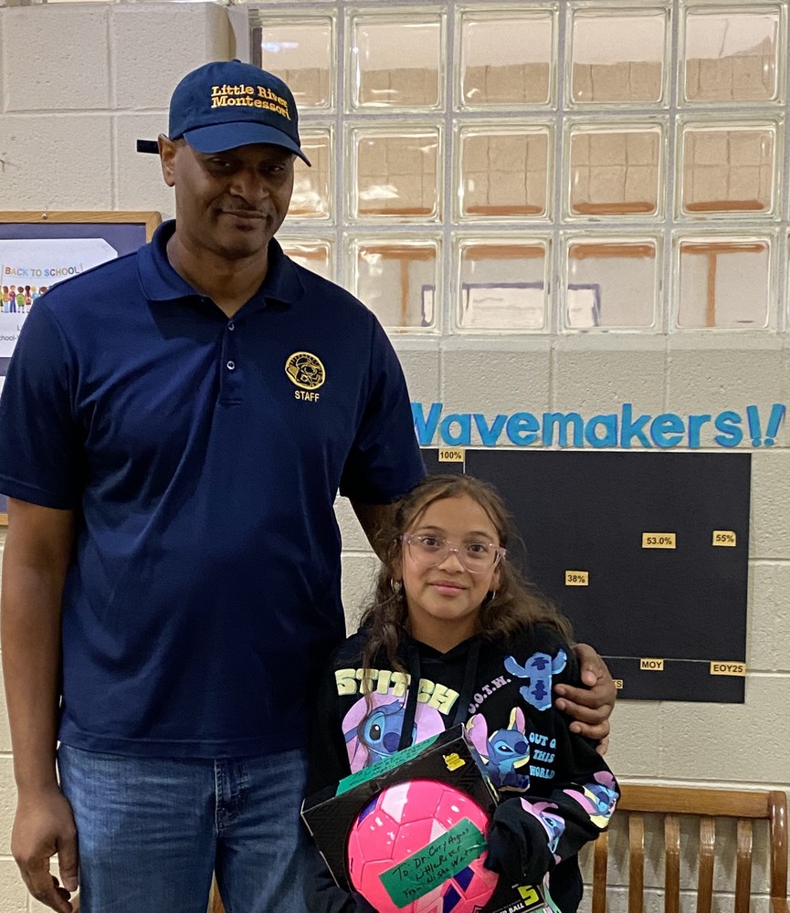Mr. Perry and Wave Maker student