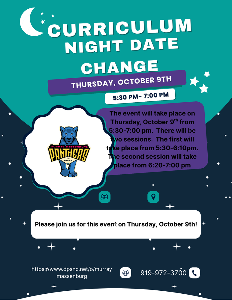 Curriculum Night Change