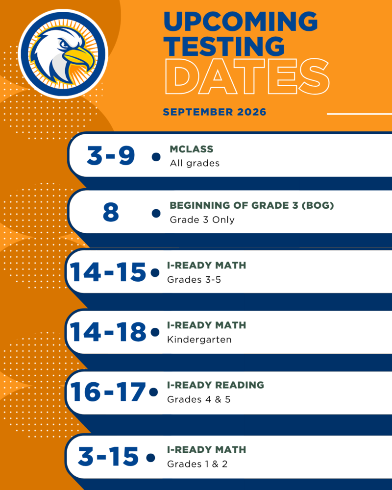 upcoming testing dates