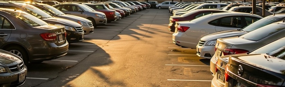 Cars in a parking lot