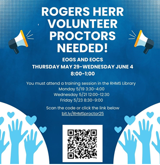 RHMS Volunteer Proctors Needed
