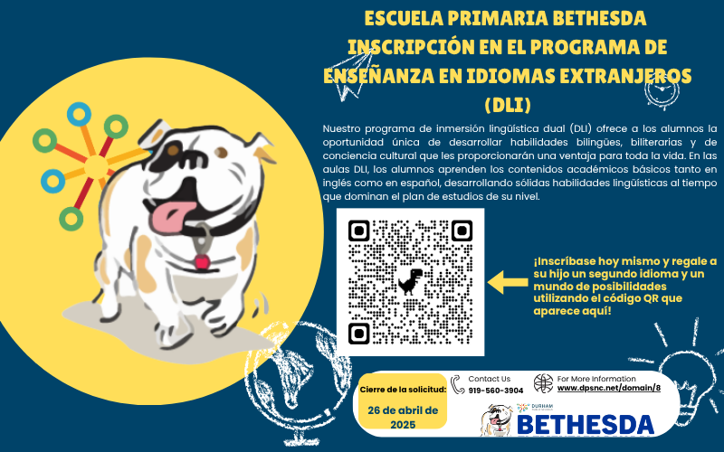 Inscripción en el programa de inmersión lingüística bilingüe