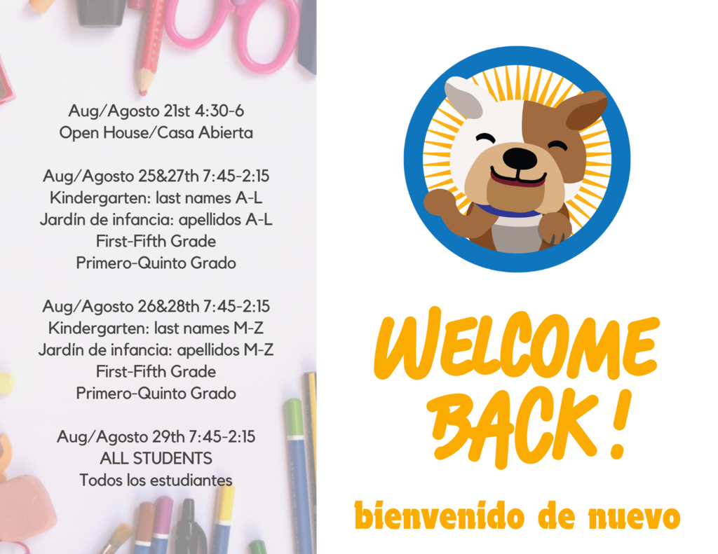 Open House and First Week Schedule
