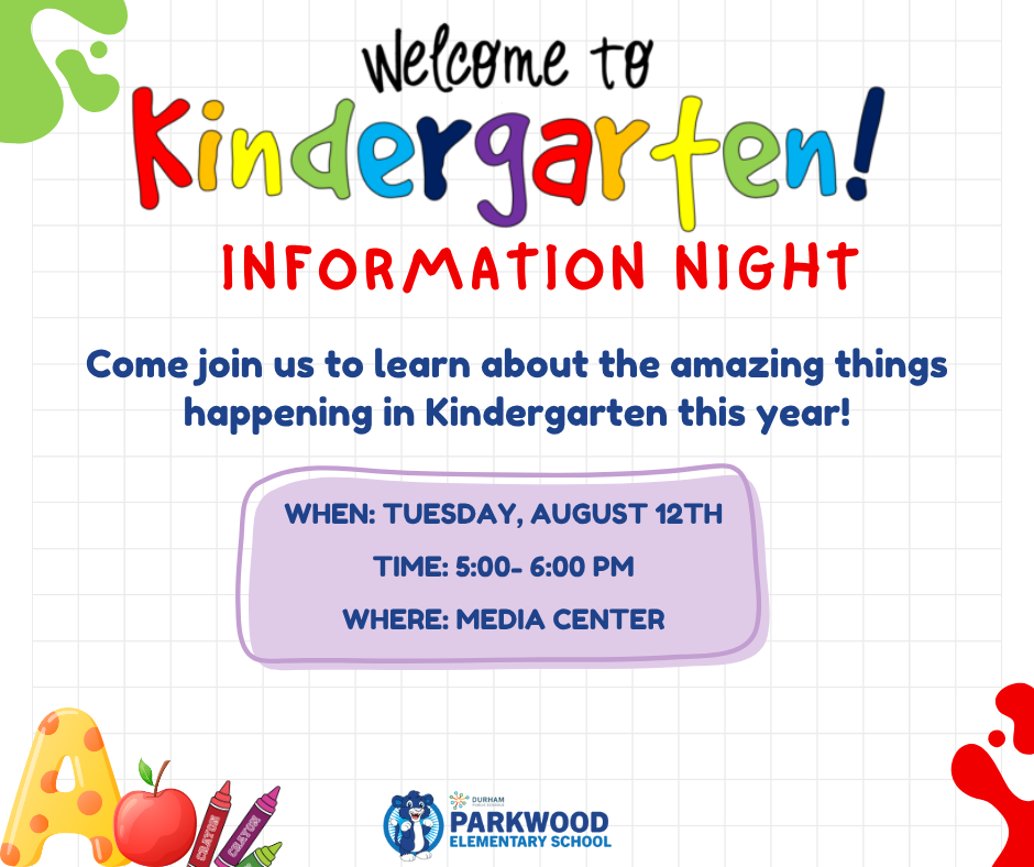 Kindergarten Information Night - English