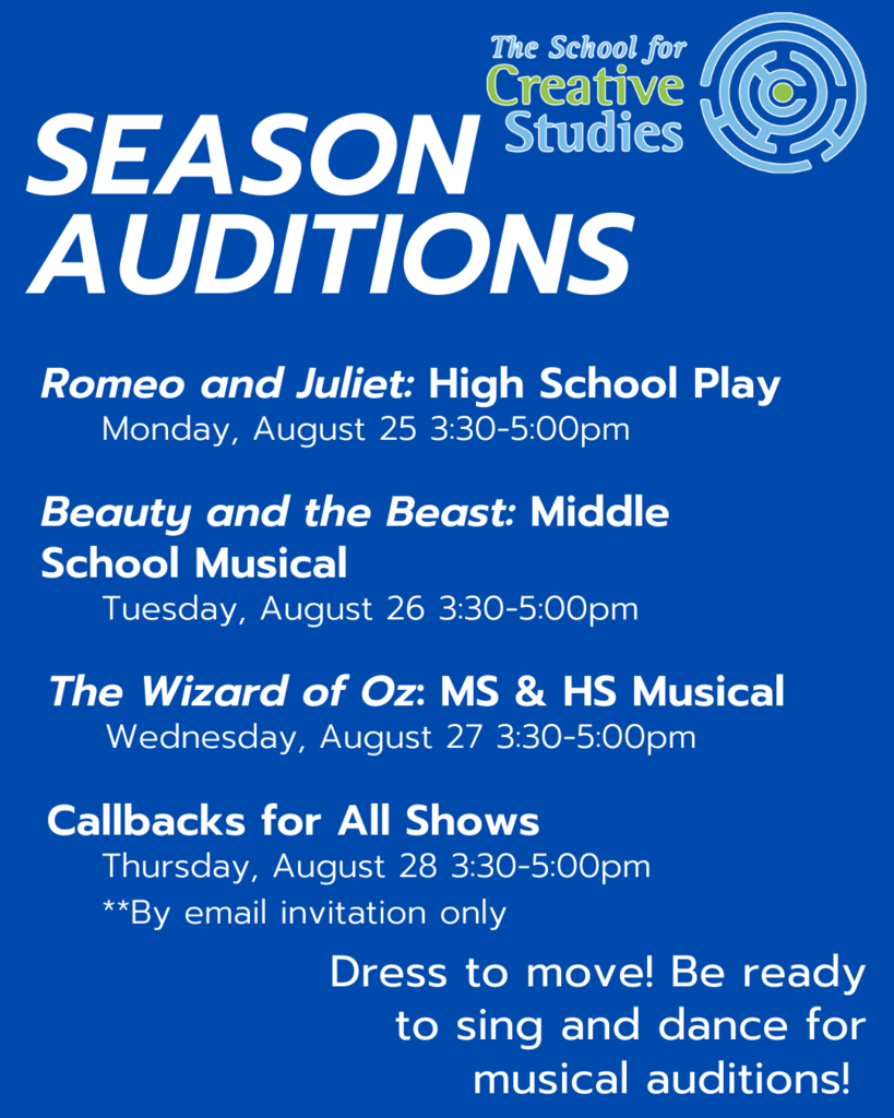 2025-26 Season Auditions Flyer