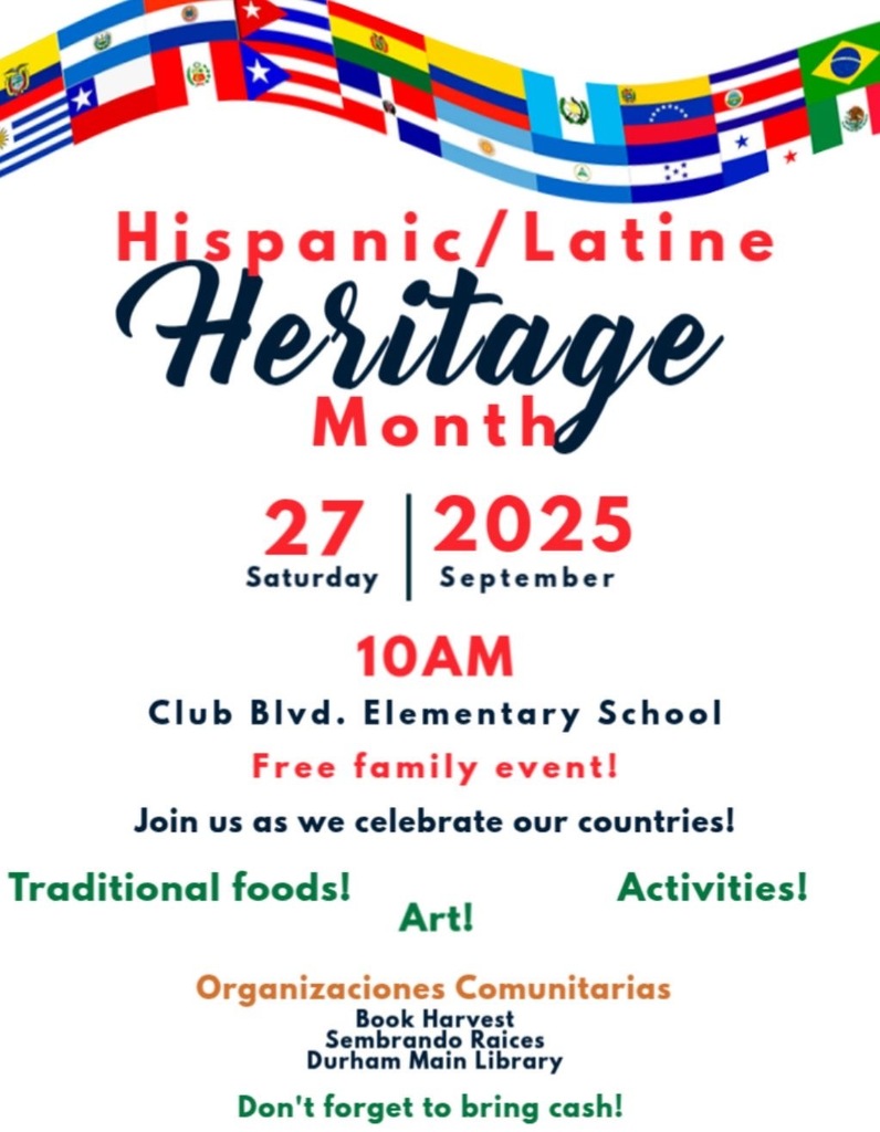flyer for Hispanic/Latine Heritage family event