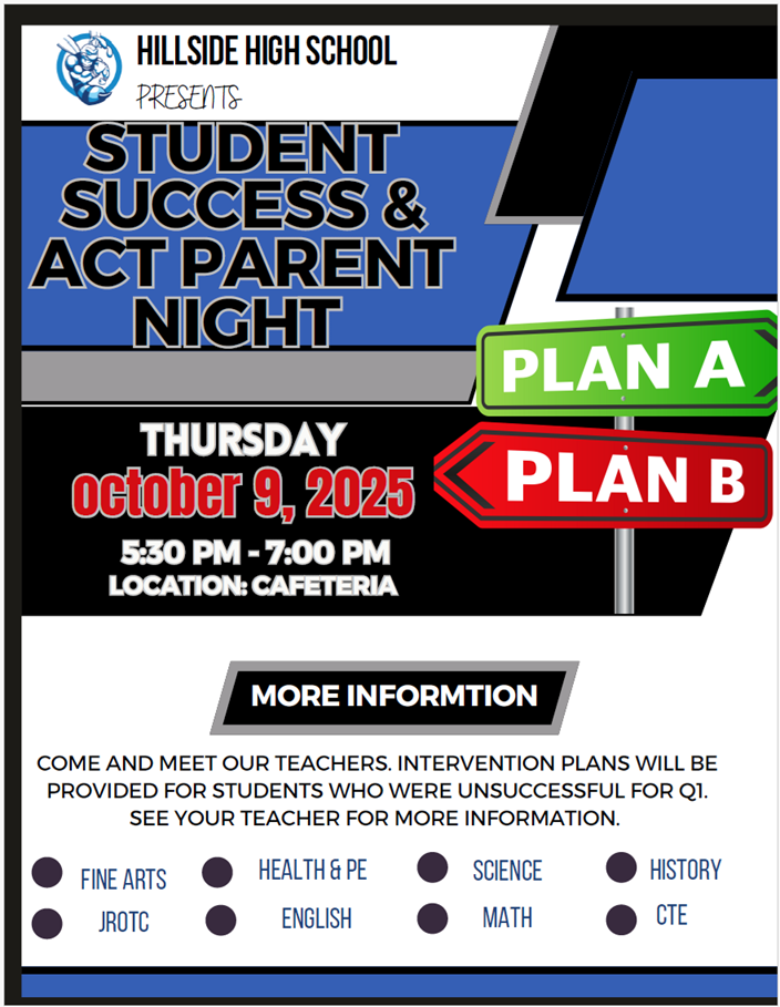 student success night october 9, 2025 from 5:30-7:00
