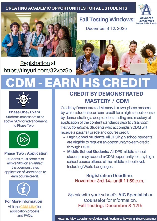 CDM - Credit By Demonstrated Mastery