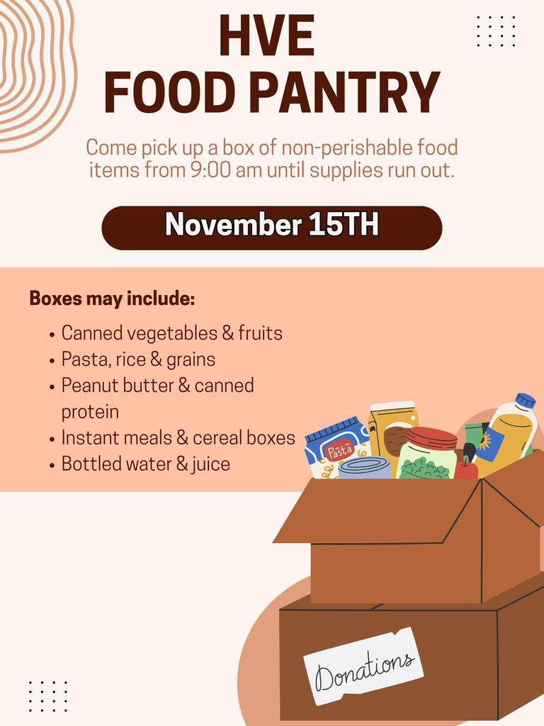 Drive Through Food Pick-Up – November 15