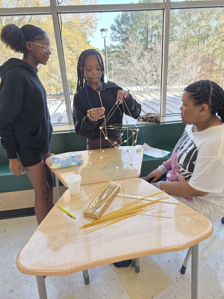 Students used spaghetti and marshmallows to design and build towers—testing how one variable proportionally affects another while applying evidence from the text to guide their decisions. The room was filled with collaboration, problem-solving, and lots of creative engineering!