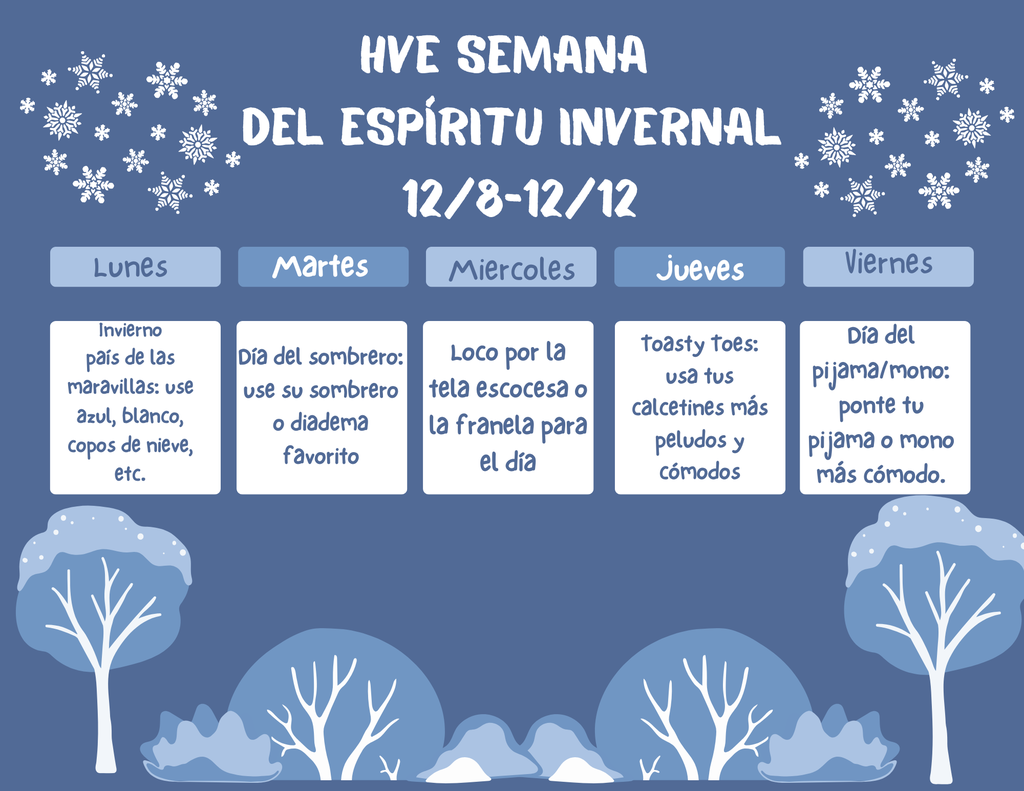 ❄️ HVE Winter Spirit Week is here! ❄️